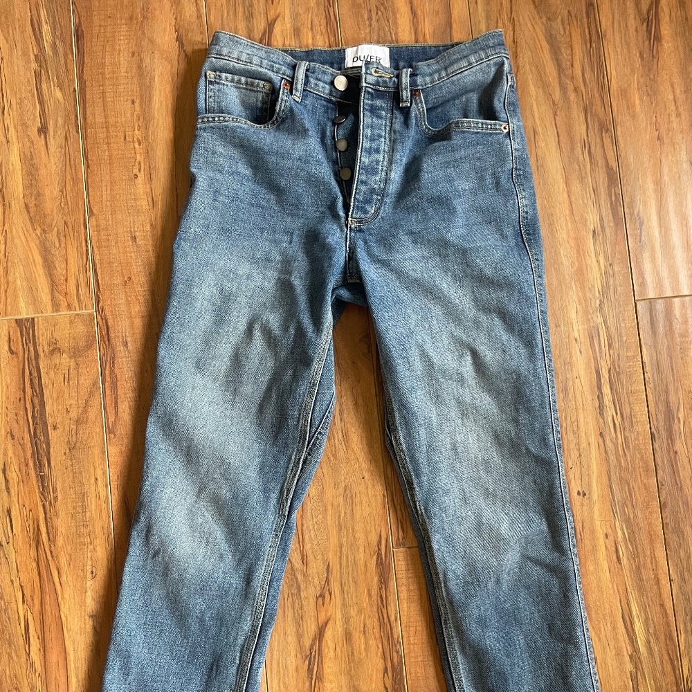 Midweight Performance Denim High Rise Straight Jean, 26X29 - Picture 6 of 6